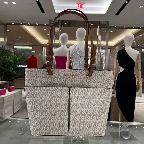 MICHAEL KORS BEDFORD MEDIUM LOGO TOTE BAG 30F2GBFT2B - Picture 1 of 12